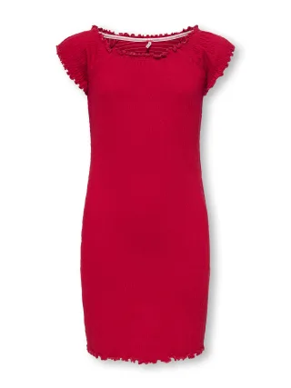 KIDS ONLY - KOGJOJO LIFE SS DRESS JRS Barbados Cherry - Gr. - 152
