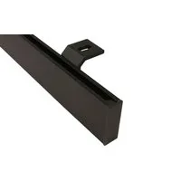 iso-design Gardinenstange Gardinenschiene Unischiene eckig zur Deckenmontage, 1-läufig, Fixmaß, mit Bohren, Aluminium