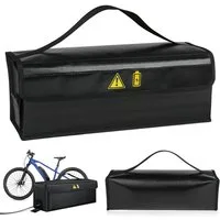 BlingBin Akku-Schutzhülle E-Bike Akku Tasche Feuerfest Box, Lipo Safe Bag 49 × 15 × 15 cm (L × B × H), Akku Tasche Wasserdicht Explosionssicher, für Lagerung Transport