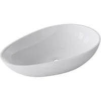 doporro Waschbecken Aufsatzwaschbecken Waschtisch Hängewaschschale Oval Col809, antibakteriell und leicht zu reinigen, hochwertiges Material