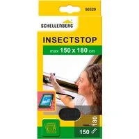 SCHELLENBERG Fliegengitter-Gewebe für Dachfenster mit Reißverschluss, (Set, 1-St), Insektenschutz ohne bohren, 150 x 180 cm, anthrazit und weiß