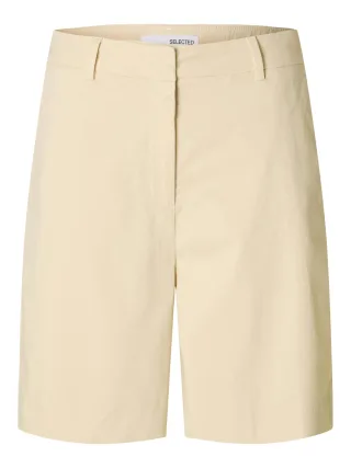 selected women - SLFVIENNA HW WIDE SHORTS birch - Gr. - 38