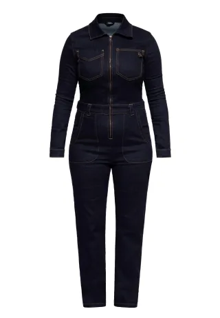 Queen Kerosin Damen Workwear Overall Denim