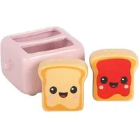 Something Different Salz- / Pfefferstreuer Kawaii Toast Salt and Pepper Shakers mit Toaster-Halter