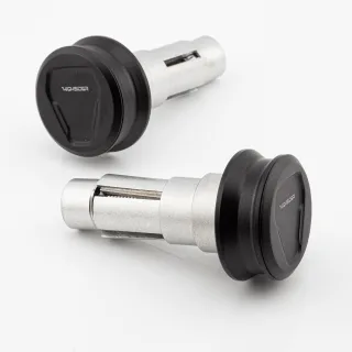 Highsider ESAGANO-XS Lenkergewichte ohne sichtbare Schraube, eintragungsfrei, Alu schwarz, universal