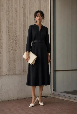 Jane Lushka - Lalla dress technical jersey black - Gr. - XL