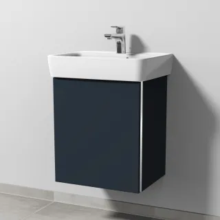 Sanipa 3way Waschtischunterbau zu Geberit Renova Plan Waschtisch mit 1 Tür, Marine-Matt BP8721R