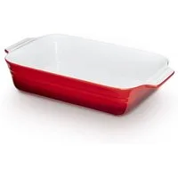 KHG Auflaufform groß 40 cm Rot für 4-6 Personen, Steingut, (1-St), Antihaft (mit Emaile glasiert)