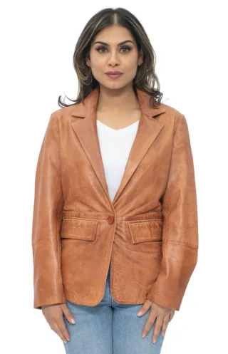Damen-Blazerjacke aus weichem Leder-Apeldoorn
