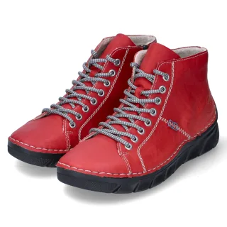 Rieker Stiefeletten  Rot - Gr. 36 -  Textil