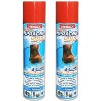 Reinex 2x IMPRÄGNIER SPRAY 2x400ml Impregnierspray Textilschutz 4 (2 Dosen) Imprägnierspray (2 St), Lederschutz Zelt Boot Imprägniermittel Pflege Schuhe Leder Textil