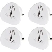 Vivanco Steckdose Reisesteckdose Reisestecker USA UK Italien Australien auf DE [4er], Kabellos, weltweit