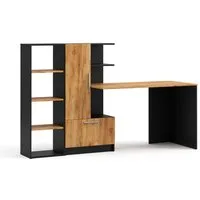 Vicco Schreibtisch Tomy, Anthrazit/Goldkraft Eiche, 150 x 59 cm 2er Set (2-St)