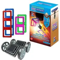 MAGNIKON Magnetische Bausteine Räder Magnetspielbausteine, (Erweiterungsset, 6 St., Klick Räder), Zusätzliche Teile