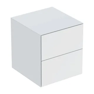 Geberit One Seitenschrank 505077002 45x49,2x47cm, 2 Schubladen, weiß/lackiert matt