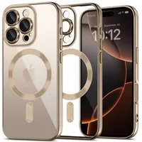 TECH PROTECT Handyhülle MagFlex Case Kompatibel mit iPhone 16 Pro Gold mit Magnetfunktion 6,3, Hybridbauweise mit integrierter Magnetfunktion und Kameraschutz