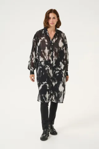 Kleid Loose fit black offwhite