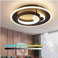 ZMH LED Deckenleuchte mit Fernbedienung Modern Design Wohnzimmerlampe, Augenschutz, LED fest integriert, Tageslichtweiß, 33W