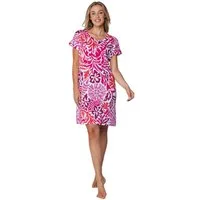Pastunette Nachthemd Damen Schlafshirt mit kurzem Arm (1-tlg) Baumwolle