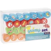 Koopman Stempel Bildmotive / Buschstaben 26 er Set, Stempelset, 26 Teile, Kinderstempel, Stamp Set