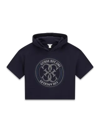 Guess Kids - HOODED SS ACTIVE TOP SUITING BLUE - Gr. - 12