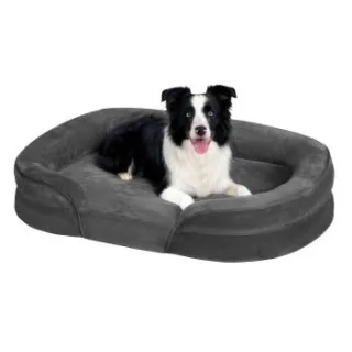 FEANDREA Hundebett, Hundekissen, abnehmbarer, waschbarer Bezug, rutschfest M-XXXL
