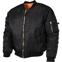 MFH Outdoorjacke US Pilotenjacke MA1, schwarz