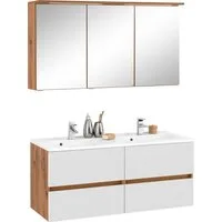 welltime Badmöbel-Set Lucca, (2-St), Doppelwaschtisch, Breite 120 cm