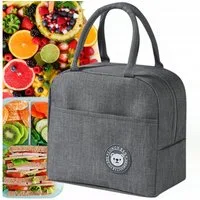 Realb2b Lunchbox Lunchbox Isoliertasche Thermotasche mit Reißverschluss Lebensmittel, (Einzelartikel Lunchbox Isoliertasche Thermotasche, Isoliertasche Lunchbox Tasche für warme und kalte Speisen), Isolierfunktion wasserabweisend Reißverschluss leich