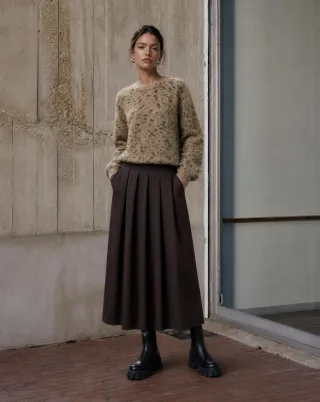 Jane Lushka - Mercedes skirt technical jersey chocolate - Gr. - S