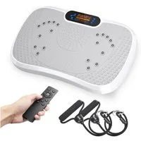 Dripex Vibrationsplatte 3D Vibrationsplatte mit 99 Vibrationsstufen+Bluetooth, Trainingsbänder