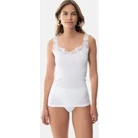 Mey Trägertop Mey Damen Top Serie Noblesse Uni Unterhemd (1-tlg) Softes Basic Unterhemd, Spitzen-Träger, Baumwolle