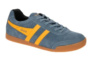 "Gola CMA192IY Harrier Herren Sneaker blau moonlight/sun/black Echtleder Schuhe"