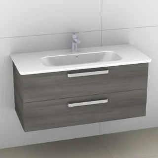 Artiqua 412 Waschtischunterschrank für Softmood T0559, Graphit Struktur quer, 412-WU2L-I36-7070-401 412-WU2L-I36-7070-401
