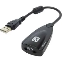 keepdrum keepdrum USB-HA Soundkarte USB-Audio Adapter Audio-Adapter USB Typ A zu 3,5-mm-Klinke, 20 cm, Stromversorgung per USB