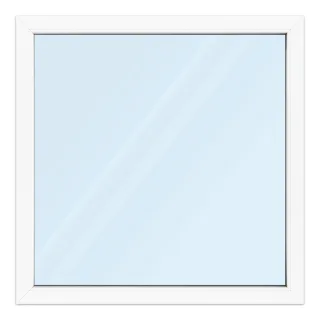 Fenster 120x120 cm, Kunststoff Profil aluplast IDEAL® 4000, Weiß, 1200x1200 mm, einteilig festverglast, 2-fach Verglasung, individuell konfigurieren