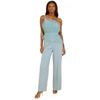LIPSY Jumpsuit Lipsy einschulteriger Jumpsuit mit Schößchen (1-tlg)