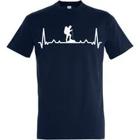 Youth Designz T-Shirt Heartbeat Wandern Herren T-Shirt mit Trendigem Frontdruck