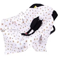 BabyLux Babyschale Einschlagdecke Babyschale Autositz Babydecke 80x80 cm aus Musselin, D10_Tiger_80x80