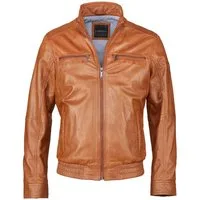 bugatti Lederjacke BUSASCHA (1-St) mit Stehkragen und Reisverschlüssen