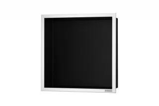 ESS BOX 10 Schwarz Wandnische 30x30x10 cm Rahmen Poliert BOX Black, inkl. Rohbauset, BOX-30x30x10-PB BOX-30x30x10-PB