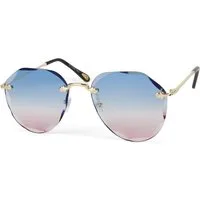 styleBREAKER Sonnenbrille Rahmenlose Piloten Sonnenbrille mit Diamant Schliff (1-St) Gradient