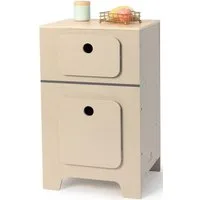 MUSTERKIND® Kinder-Kühlschrank Mix & Match, warmgrau/natur