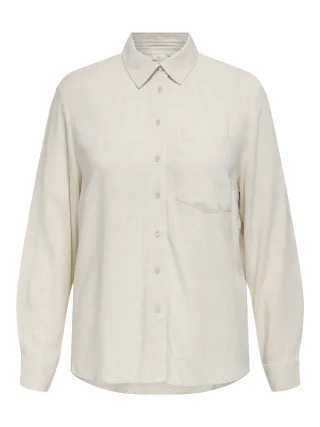 ONLY CARMAKOMA - CARSIESTA L/S LIN BL SHIRT PNT moonbeam - Gr. - 42