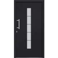 vidaXL Haustür Haustür Aluminium und PVC Anthrazit 110x210 cm (1-St)