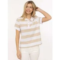 Zwillingsherz Poloshirt Stripes kurzarm, Polokragen und Knopfleiset abgesetzt, Herzknöpfe