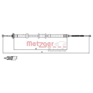 Metzger Handbremsseil hinten rechts Fiat Panda 169 12.0701