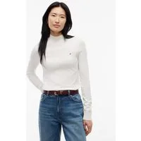 Tommy Hilfiger Strickpullover COTTON JERSEY SLIM MK-NK SWT Baumwollmischung, slim fit