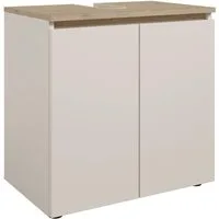 moebel-dich-auf Waschbeckenunterschrank LONDRES (Badmöbel, Badschrank, Waschtisch) in kaschmir oder anthrazit, Absetzung: Cremona Eiche