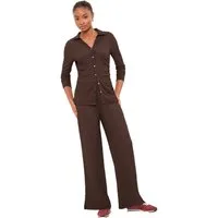 LIPSY Hemdbluse Lipsy taillierte Bluse in Knitteroptik, Regular (1-tlg)